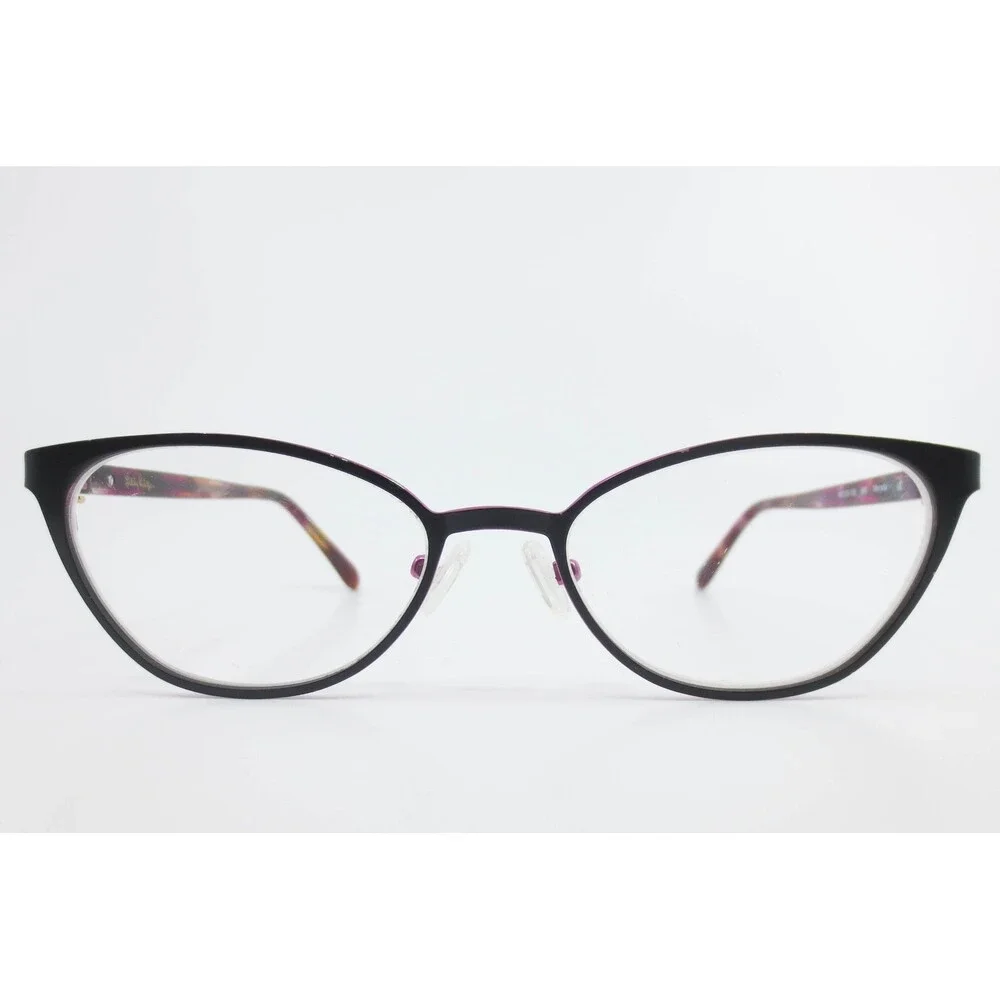 Lilly Pulitzer Morada Black Purple Tortoise Cat Eye Eyeglasses Frames 48-16-138
